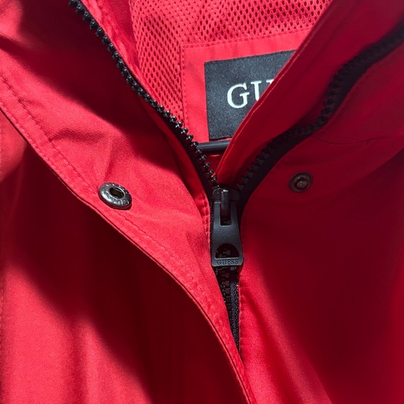 GUESS Women's Red Utility Hooded Jacket Size Small - Picture 3 of 8
